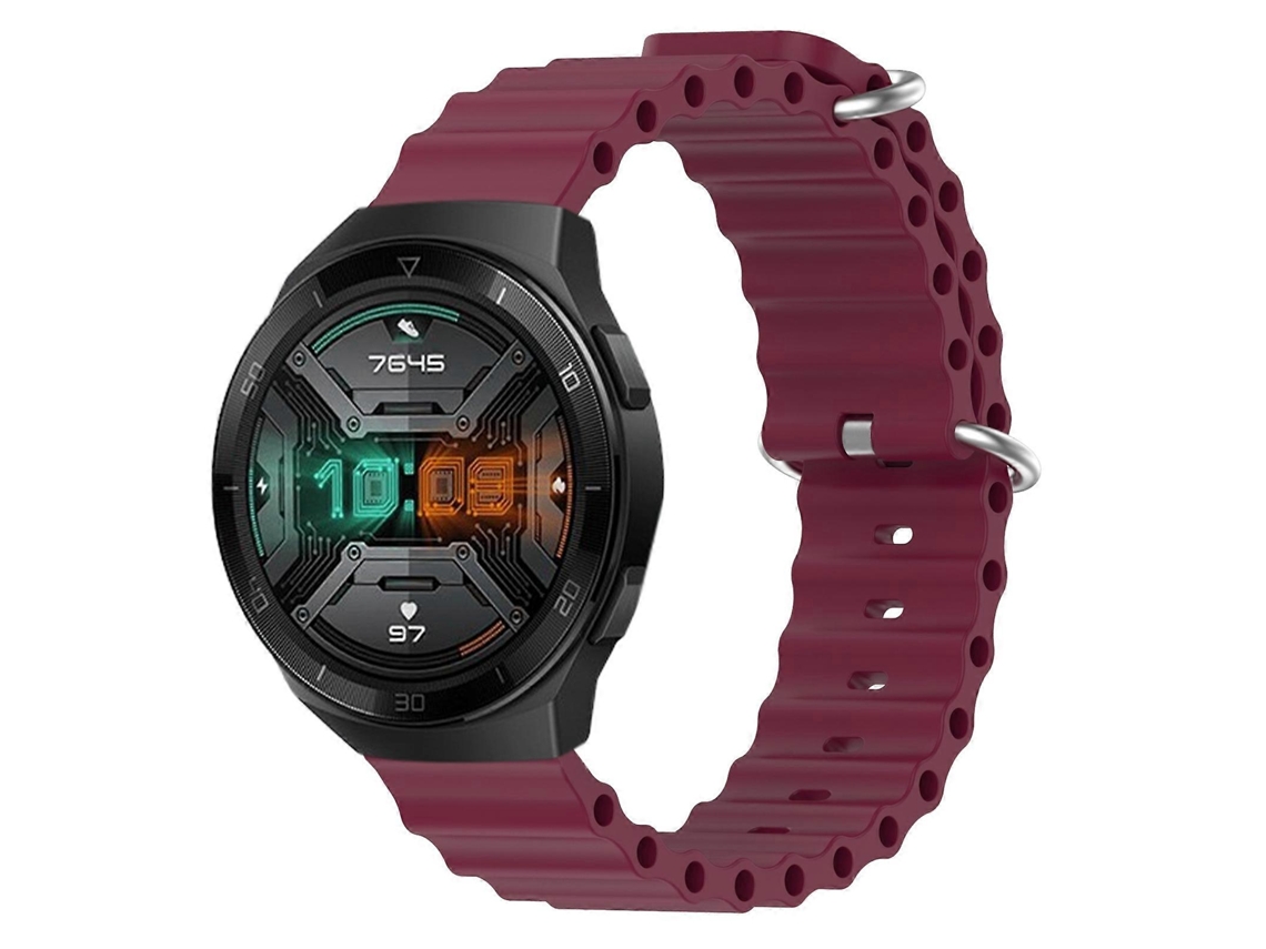 Pulseira De Silicone De Cor Sólida Estilo Oceano Para Huawei Watch Gt 2e 22mm