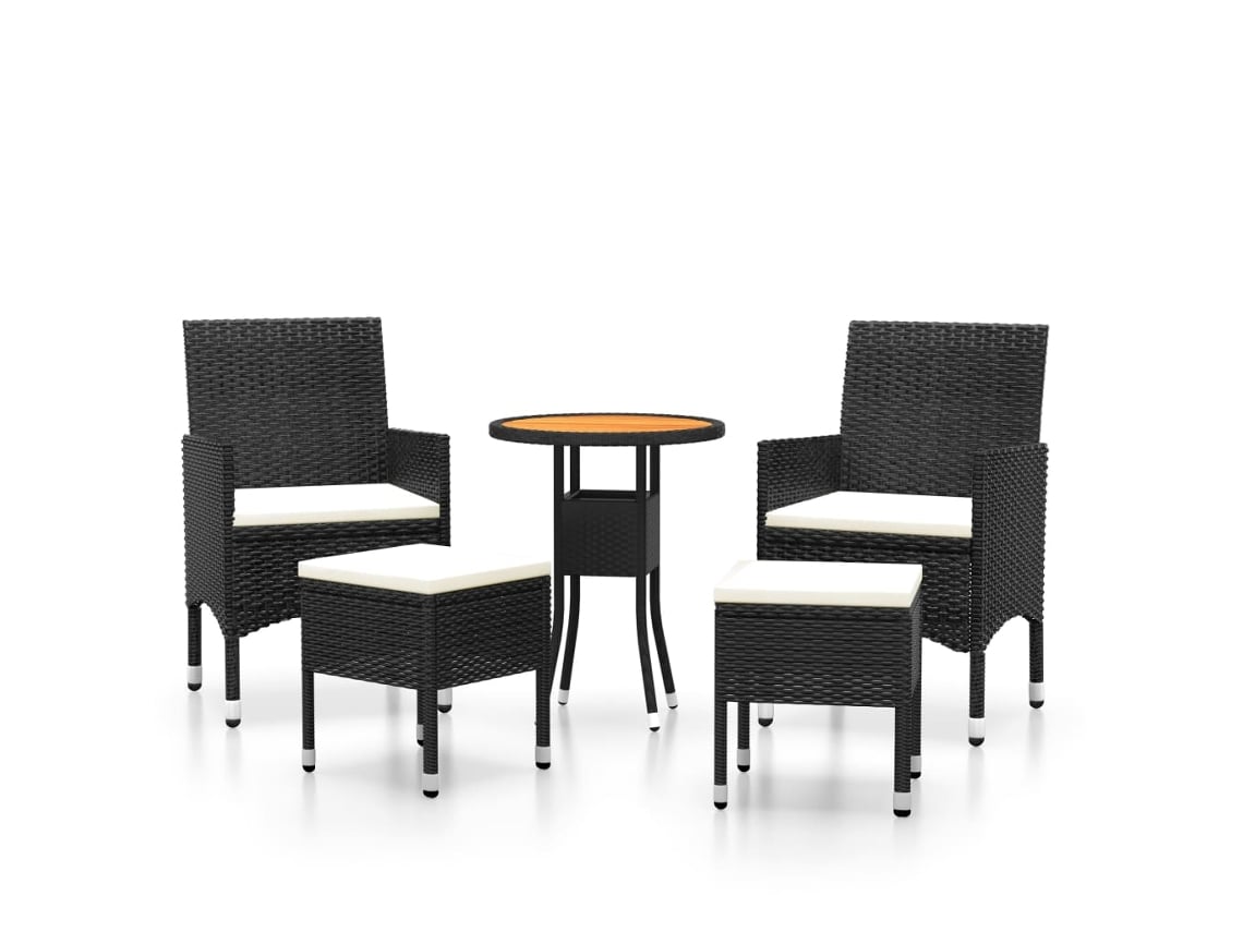 Garden Lounge Set, Garden Lounge Sets Vidaxl Preto Rattan / Vime (n/a)