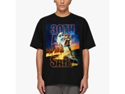 Rockinstone Back To The Future Movie Btf 30th Anniversary Black Adult T-shirt Size:s
