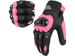 Luvas De Motociclismo Em Malha Respirável, Luvas De Proteção Para Motociclismo Com Tela Sensível Ao Toque Para Homens E Mulheres (rosa)