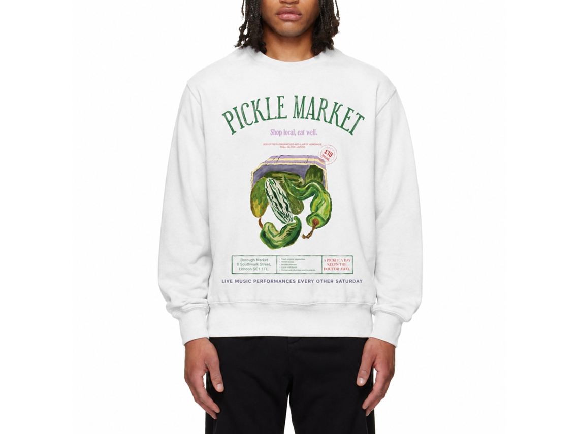 Rockinstone Pickle Market Poster Graphic Sweatshirt Unique Designer Style