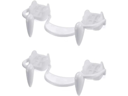 Kit de 4 Dentes de Vampiro Retráteis Fake com Cola S/MARCA