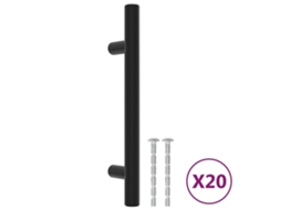 Cabinet Handle, Cabinet Handles Vidaxl Preto Aço Inoxidável (96 Mm)