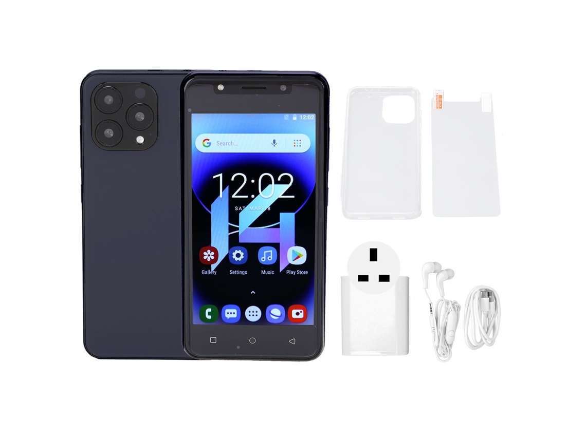 Mali celular Inteligente 3g com Tela 5.0in, Desbloqueio Facial, 4gb Ram 32gb Rom, Dual Chip, Android 10 Roxo