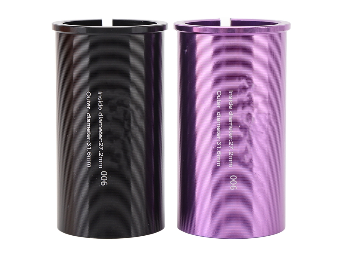Adaptador De Tubo De Selim Em Alumínio Cnc Com Textura Cd Encasamento Redutor 27.2-31.6mm Para Bicicleta