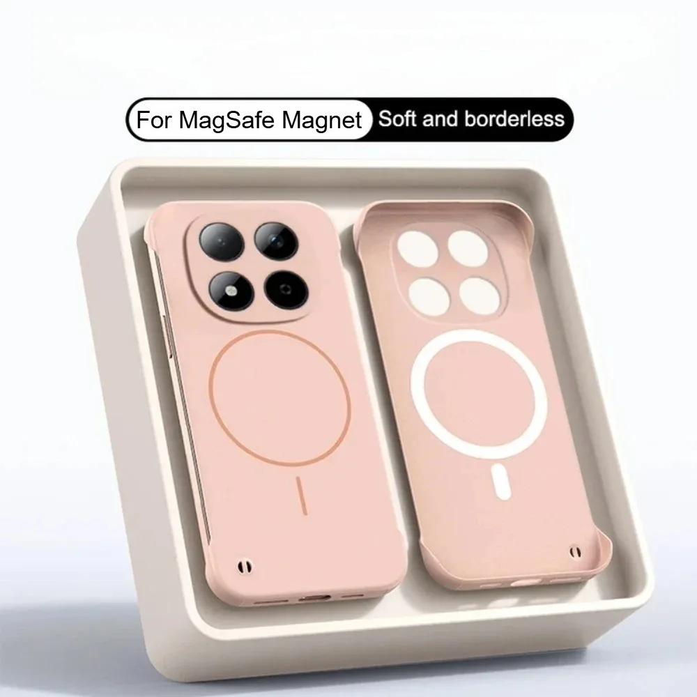 (rosa, Redmi Note 13) Capa Rígida De Pc Ultrafina E Sem Bordas, Compatível Com Carregamento Sem Fio Magnético