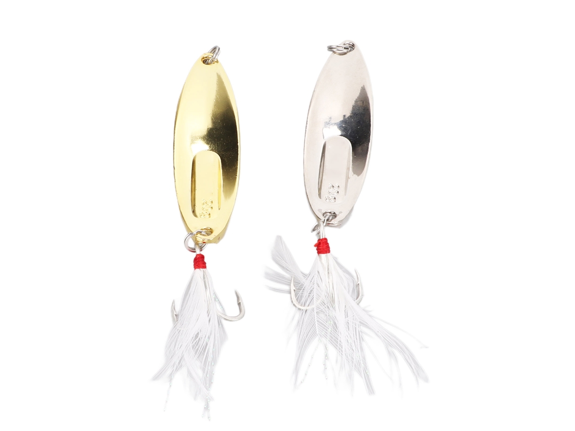 Lure Spinnerbait (luminous Fish Attracting, Bent Angle Diagonal Cut Design) 2pcs Metal Hard Bait For Bass, Zander, Freshwater And Saltwater Fishing