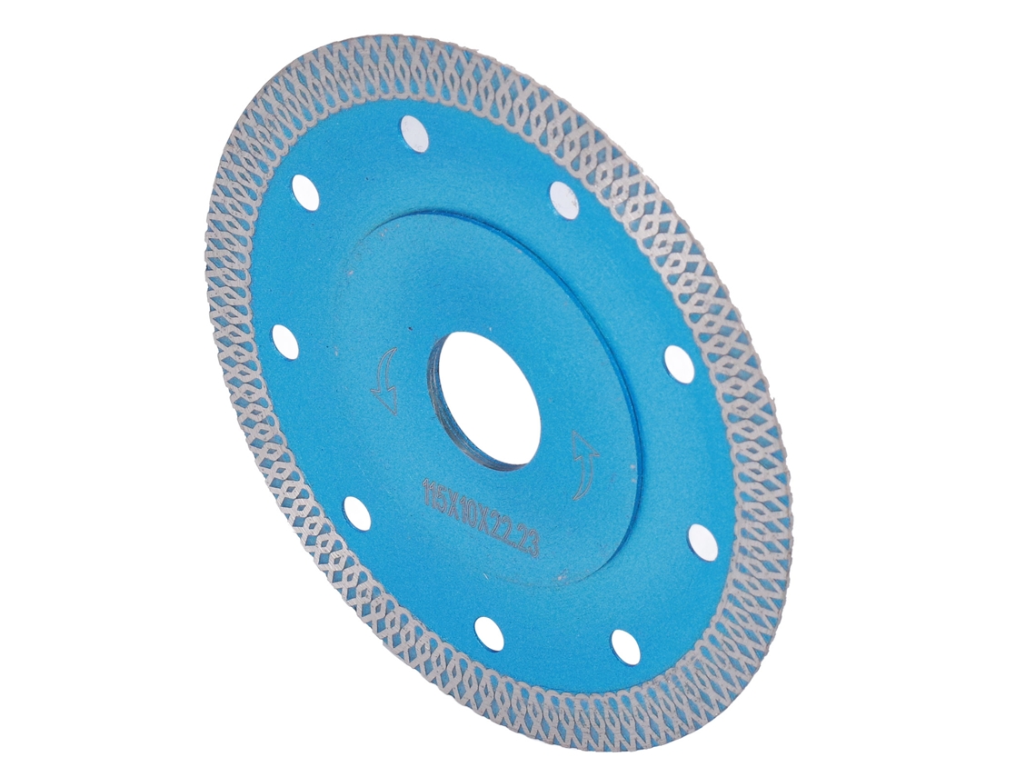 Hoja De Sierra Diamante 115mm Para Corte Seco/húmedo En Cerámica, Granito Y Mármol Azul