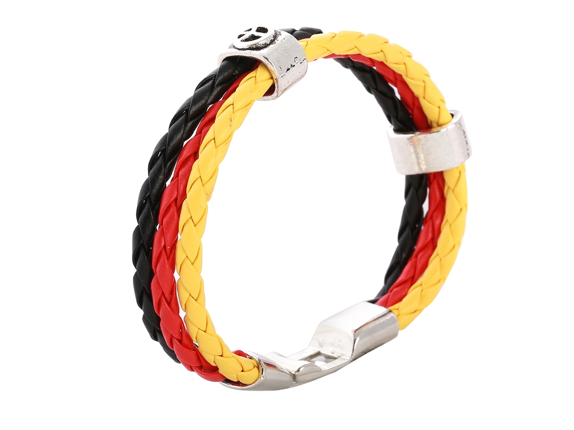 Pulseira Tecida Pu Multicamadas Bangle Copa Do Mundo