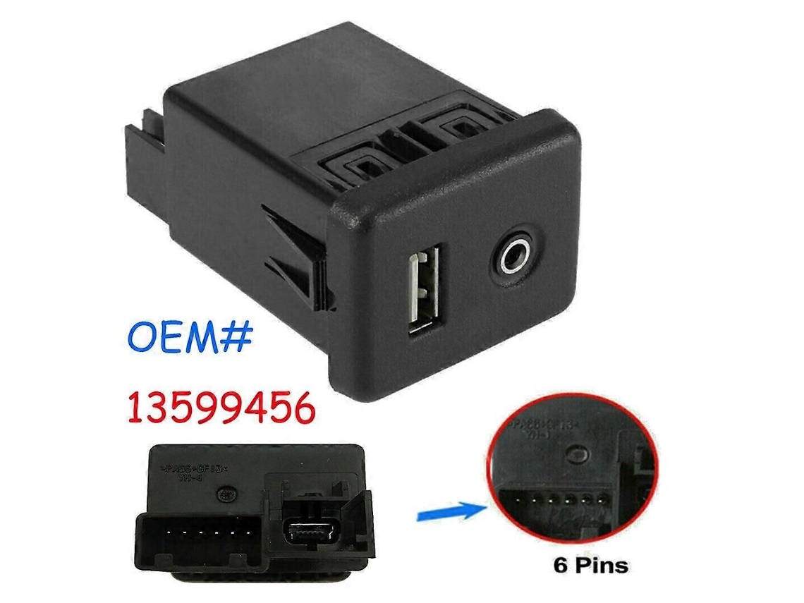Módulo De Soquete Com Entrada Auxiliar E Carregador Usb Para Veículos, Compatível Com Peça 13599456