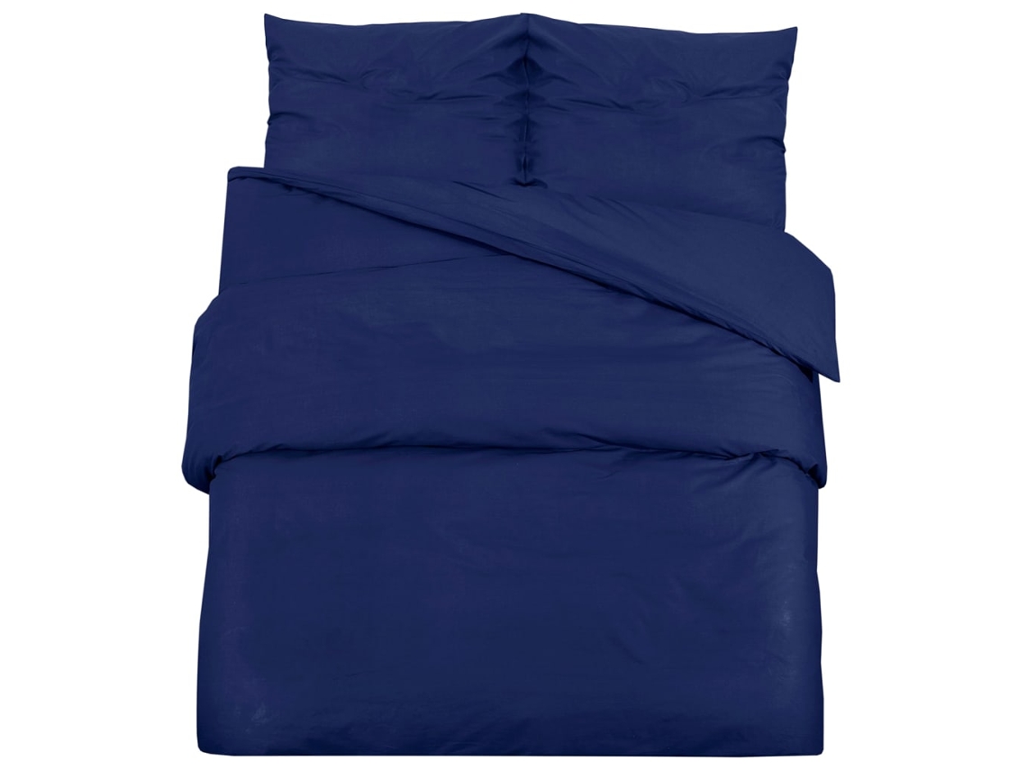 Duvet Cover Set, Duvet Cover Sets Vidaxl Azul Microfibra (135 X 200 Cm + 80 X 80 Cm)