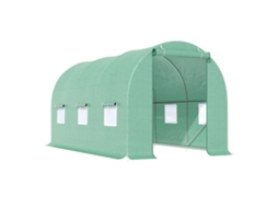 Estufa de Tomate de 445x190x200cm com Porta e Janelas de Alumínio Verde Envio Rápido S/MARCA