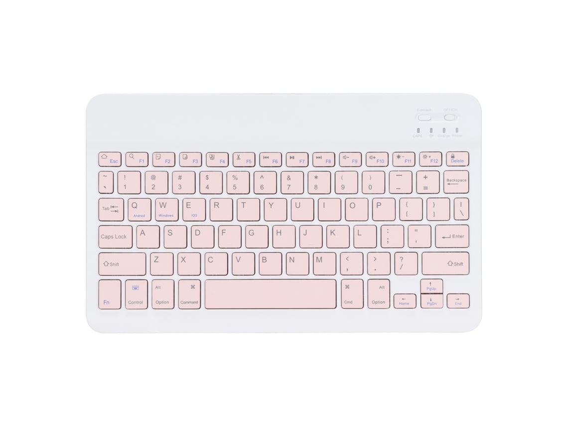 Teclado Sem Fio Ultrafino De 10 Polegadas, Antiderrapante, Silencioso E Portátil Para Android, Ios E Windows, Rosa.