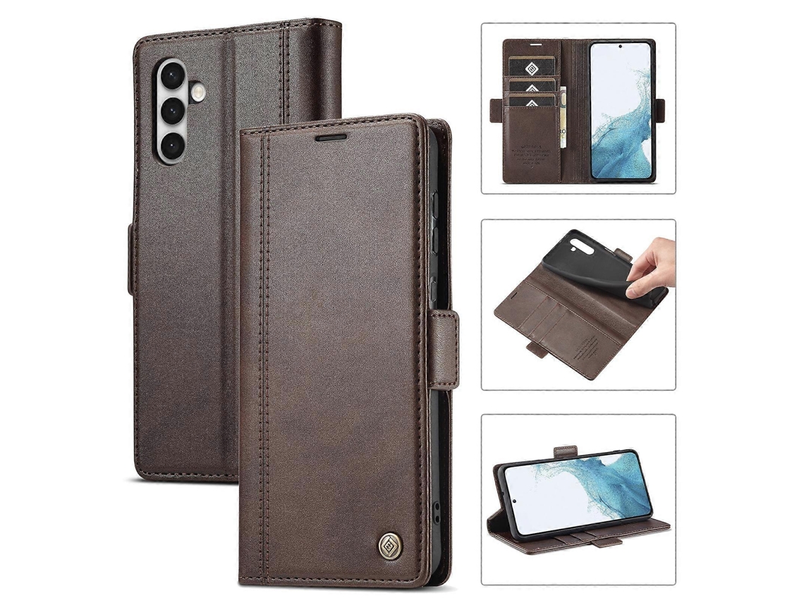 Capa De Celular Lc.imeeke Em Couro Sintético Com Compartimentos Para Cartões E Toque Aveludado Para Samsung Galaxy S25+ 5g.