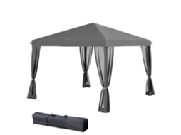 Gazebo colonial 3x3 m com 4 mosquiteiros e bolsa ORBITRA COMMERCE