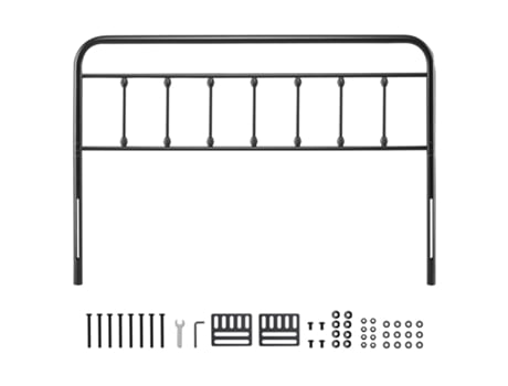 Cabeceira De Cama Em Metal Queen Size Succebuy, 1515 X 1030 X 38 Mm, Preta