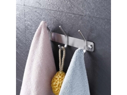 Cabideiro De Parede Com 3 Ganchos Para Roupa, Toalhas E Casacos, Ideal Para Casa De Banho E Cozinha, Fabricado Em Aço Inoxidável Sus 304 Na Cor Prata