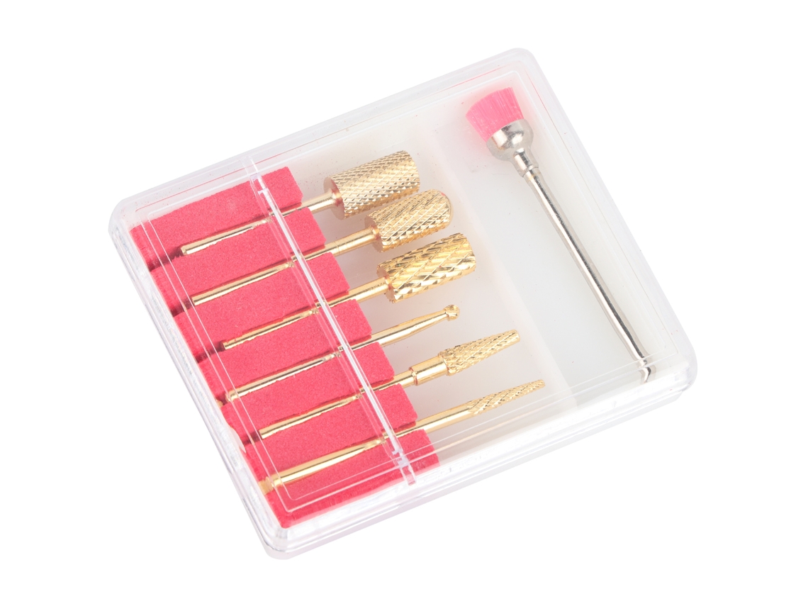Kit De 7 Brocas De Lixamento Para Unhas Com Remoção De Pele Morta E Polimento Para Esmaltador