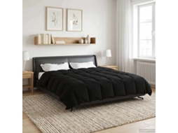 Vidaxl Edredom De Inverno 200 X 220 Cm Inverno Preto Respirável