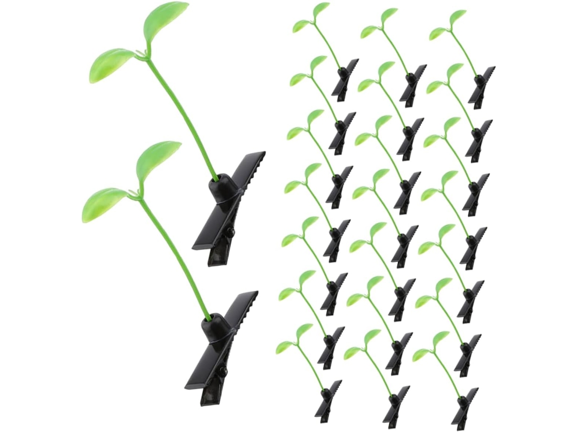 70 Presilhas de Cabelo de Plástico Sprout, Mini Presilhas de Cabelo para Meninas