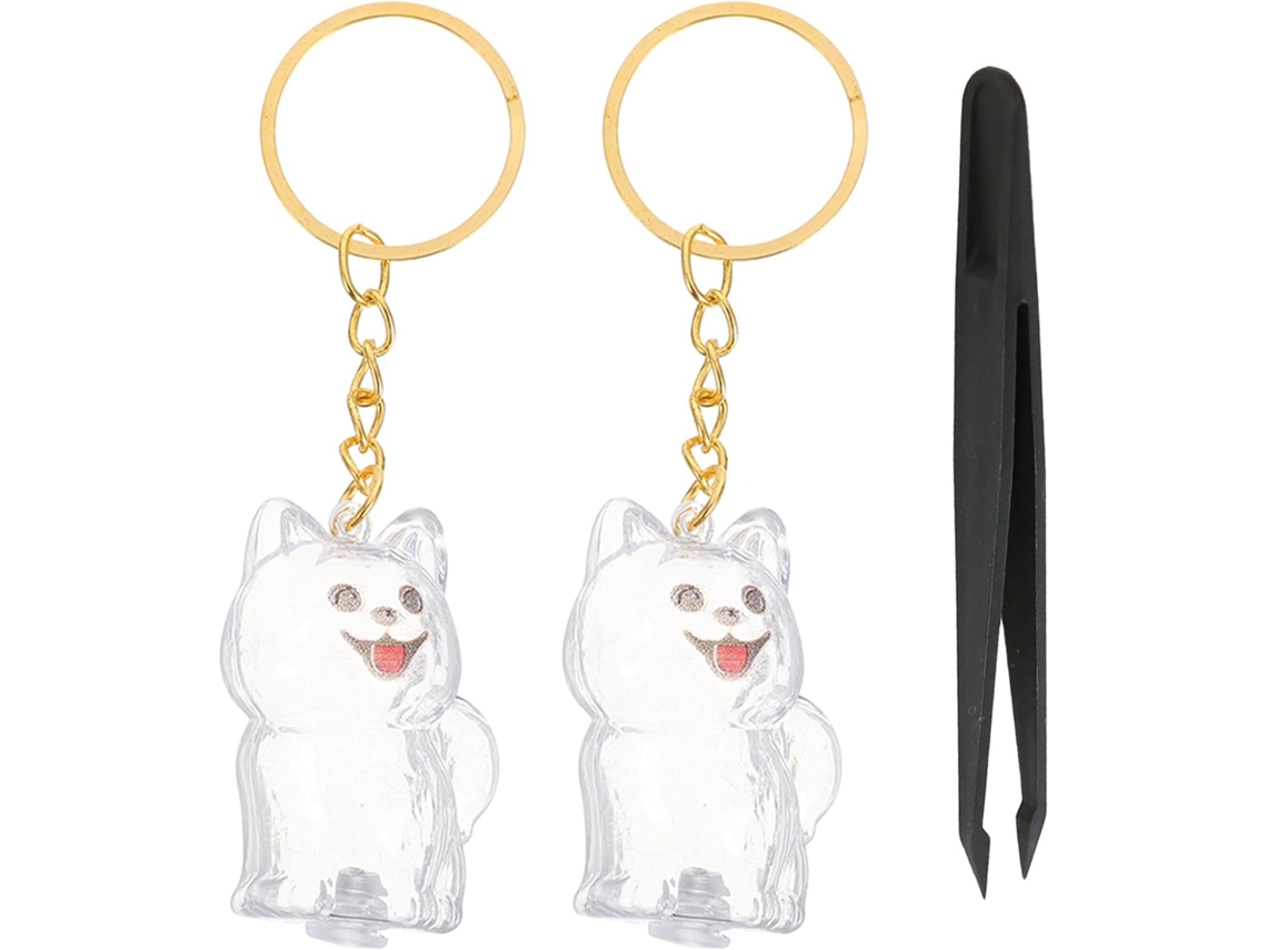 2 Chaveiros Comemorativos De Pelo Cachorro, Mini Cápsula
