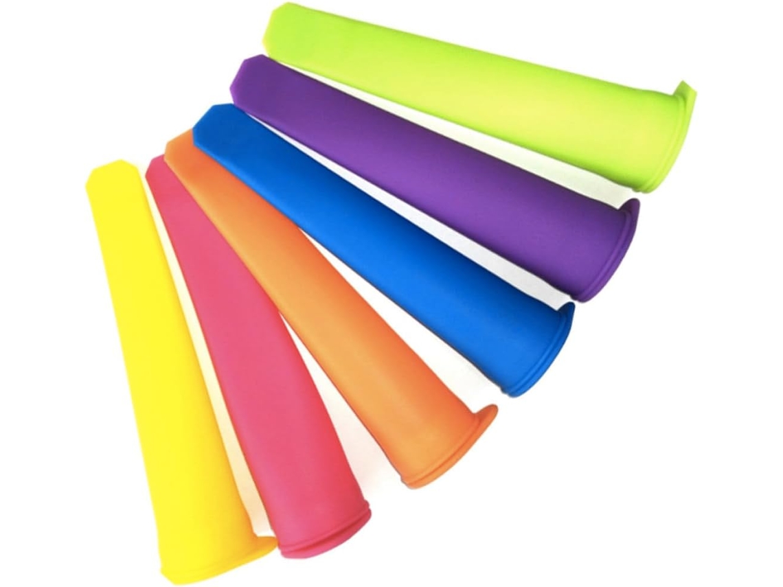 Conjunto De 10-formas Silicone Para Picolé Fazer Sorvete Cor Aleatória