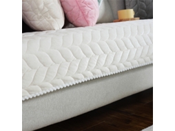 Protetor de Almofada de Sofá de Capa de Assento de Sofá Antiderrapante Branco Bege-110X260Cm LUUCOZK
