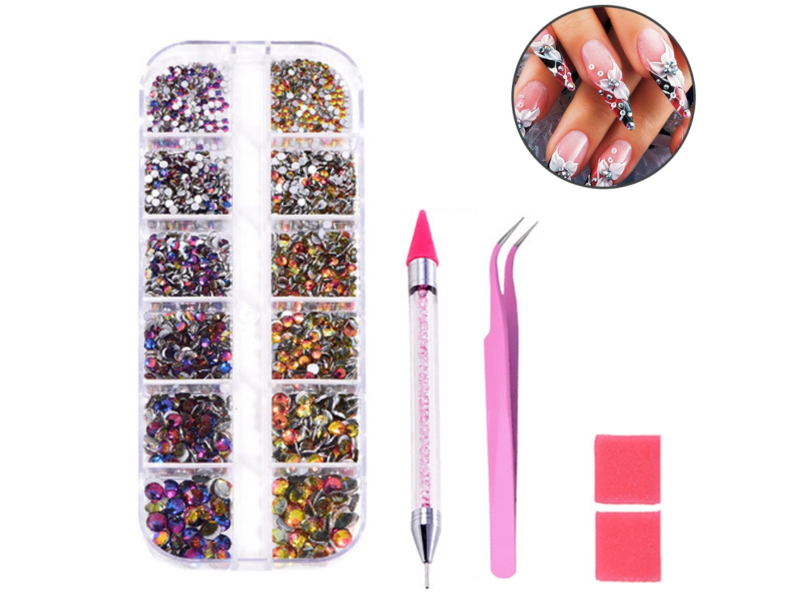 Nail Art Strass Com Pinça Pick Up E Caneta Pontilhada Seletora De Strass Estilo 2 ZMDECQNA