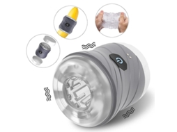 Copo Masturbador Masculino Automático de Vibração 7 Cinza YIZHOOD