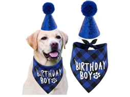 Bufanda de Aniversário para Cães, Festa, Decorativa, Rosa S/MARCA