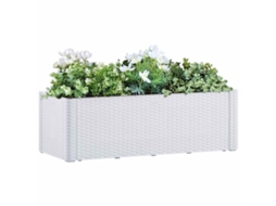 Vidaxl Vaso/floreira C/ Sistema Rega Automática 100x43x33 Cm Branco