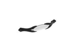 Puxador para Móveis em Zamac e Porcelana com Distância Central 128mm Verniz Preto Mate Conjunto de 6 HARDWAREXCHANGE