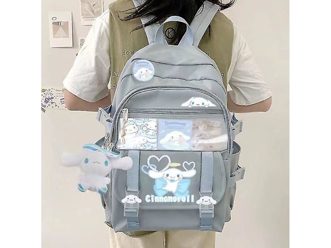Mochila Sanrio Kuromi Pompompurin My Melody Nova, Bolsa de Ombro, Mochila Escolar para Estudantes, Grande Capacidade, Desenho Animado BRILVIBERA