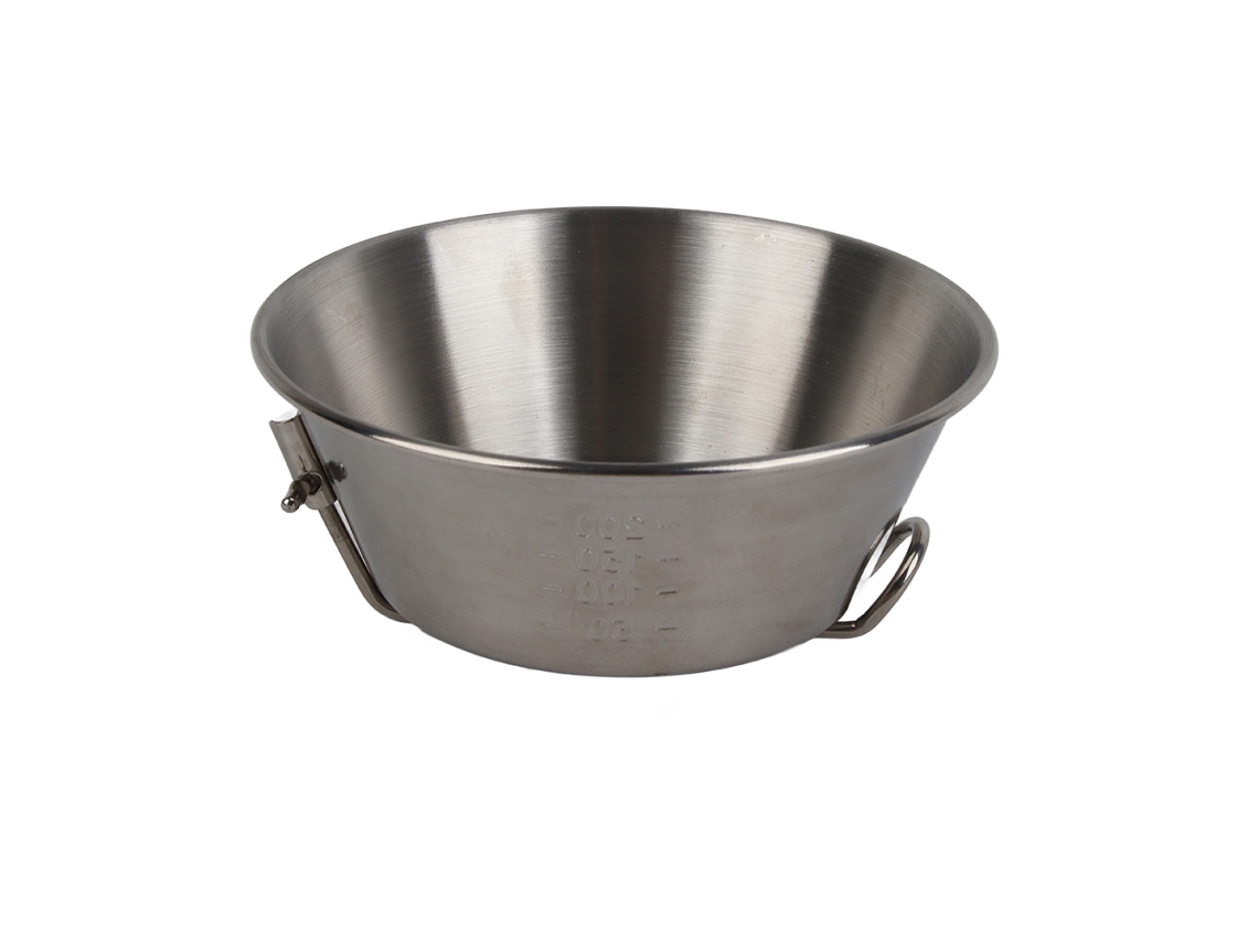 Bacia Plegável Inox 300ml Camping Picnic Bbq