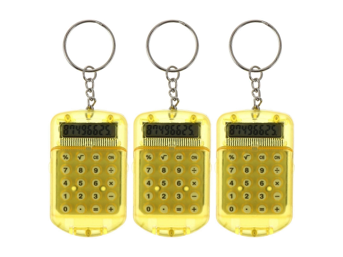 Mini Chaveiro Com Calculadora Eletrônica Everley891 (pacote Com 3)