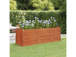 Vidaxl Canteiro De Jardim 240x80x77 Cm Aço Corten Cor Enferrujado