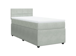 Box Spring Bed, Box Spring Beds Vidaxl Cinzeto Veludo (90 X 190 Cm)