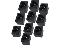 Fonte de alimentação de plástico preto, IEC320, 250 V, 2,5 A CHABERLU