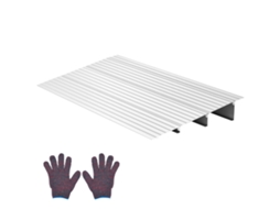 Rampa de Limiar Elevação 7,6 Cm, Liga Alumínio para Acesso a Meio fio, Capacidade Carga 363 Kg, Cadeiras Rodas, Patinetes, Elétricas, Escadas
