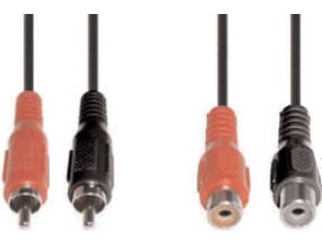 Cabo de Áudio E+P (RCA - 2.5 m - Preto)