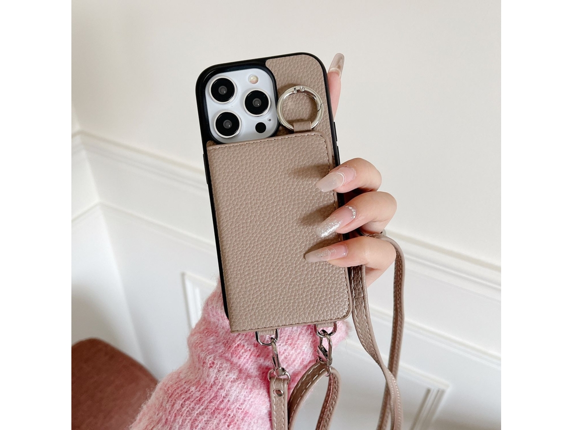 Lurelia Capa Carteira Para Iphone 16, Espelho