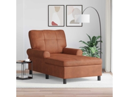 Vidaxl Chaise Lounge Castanho Couro Sintético 91 X 157 X 91 Cm