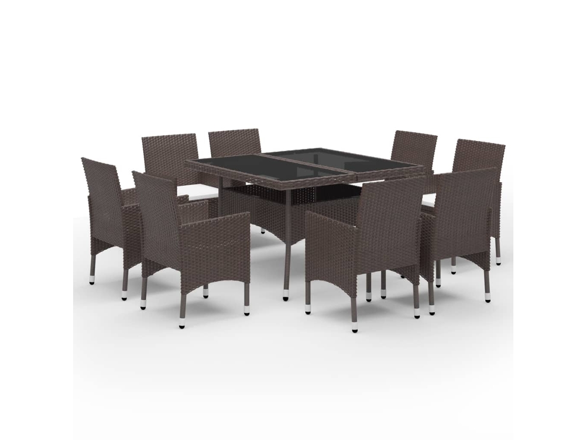 Dining Set, Dining Sets Vidaxl Marrom Rattan / Vime (n/a)