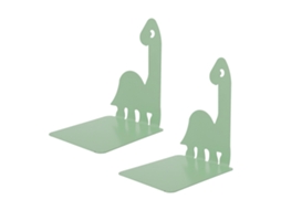 Suporte De Livros De Metal Dinossauro Verde Claro Antideslizante Decorativo Para Estantes Dvd Cd
