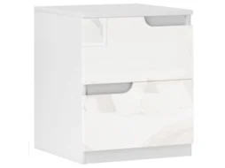 Mesa Cabeceira Moderna Gavetas Branco Dormitório