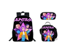 Conjunto De Mochila Estampada Com Bolsa De Refeição E Estojo, Impermeável, Grande Capacidade, Proteção Espinhal E Alívio De Estresse Estilo 37