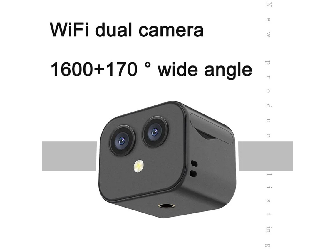 Câmera De Segurança Sem Fio 4k Wifi De Lentes Duas 170° Intercomunicação Bidirecional Bateria Integrada Para Casa Escritório Interior Exterior