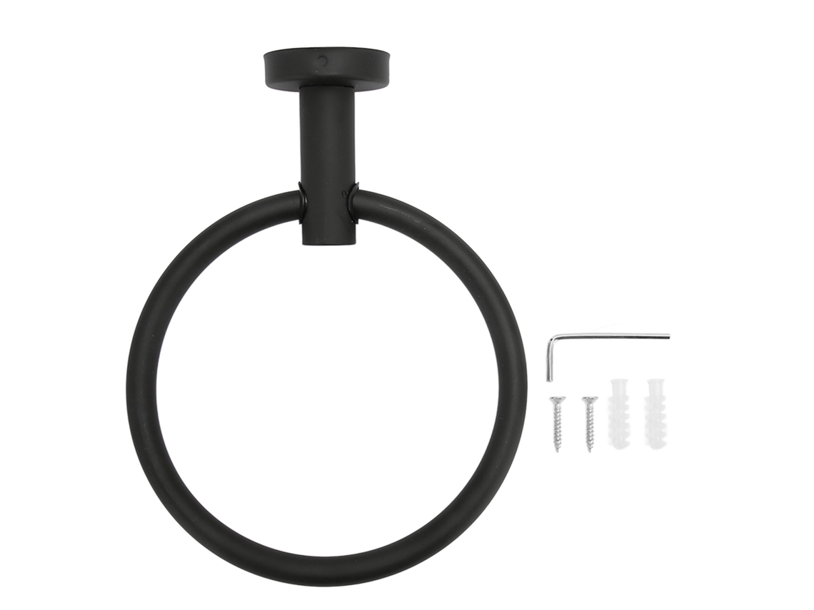 Anel De Toalha Aço Inox Anti Roxo Para Parede Banheiro Moderno