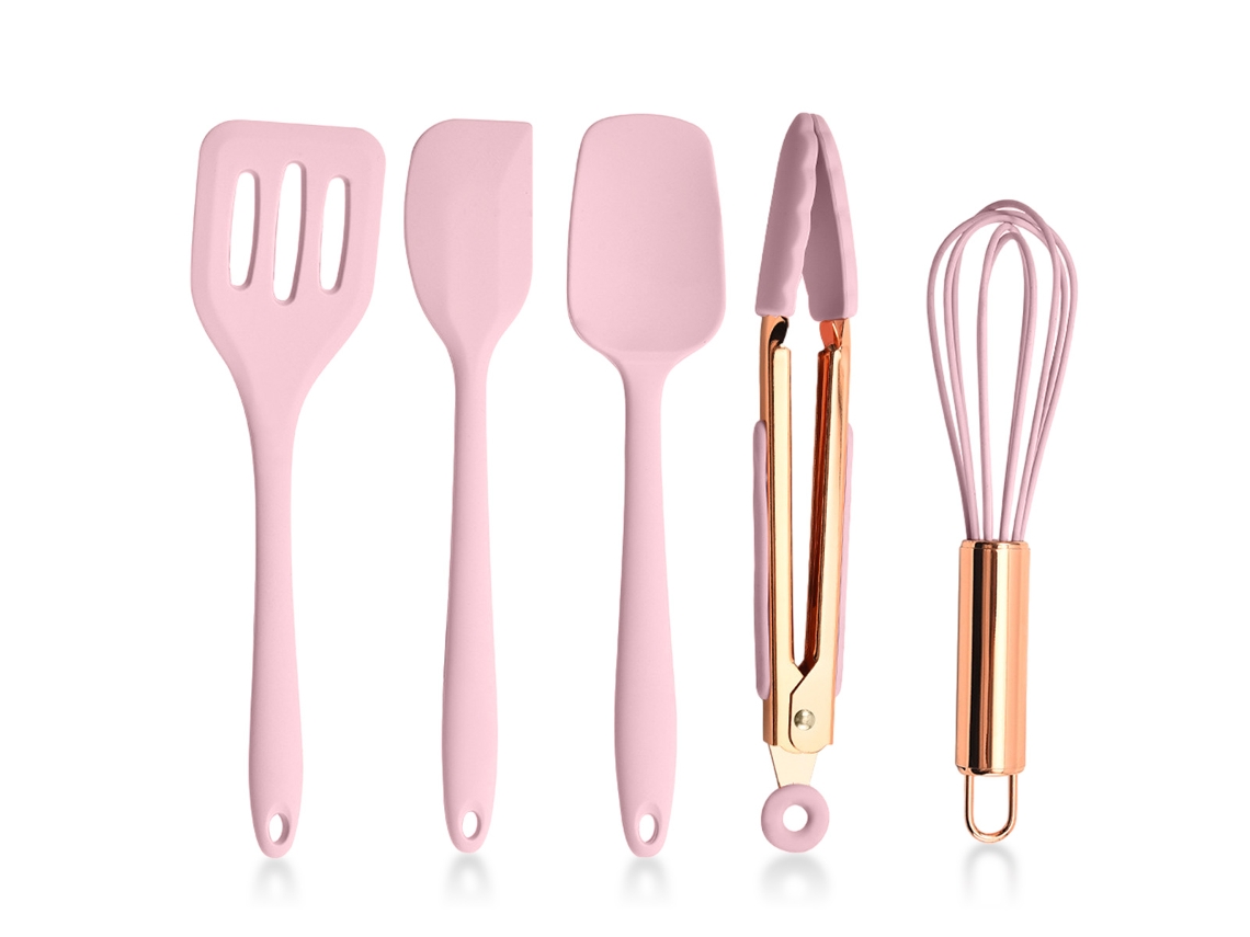 Conjunto de Utensílios de Silicone para Cozinha Espátula Integrada Clip para Alimentos Batedor de Ovos NEVEANCE