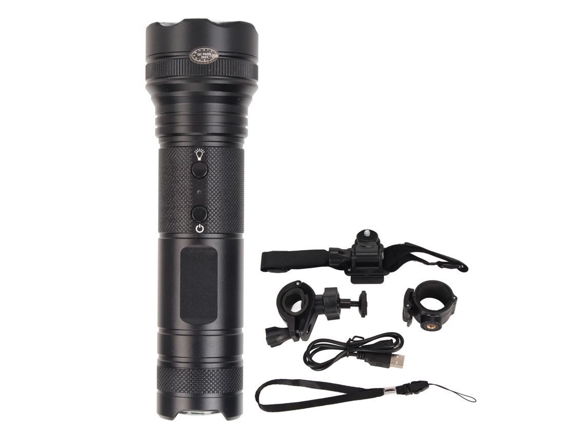 Lanterna Câmera LURELIA 1080p, resistente à água, com 5 modos, bússola
